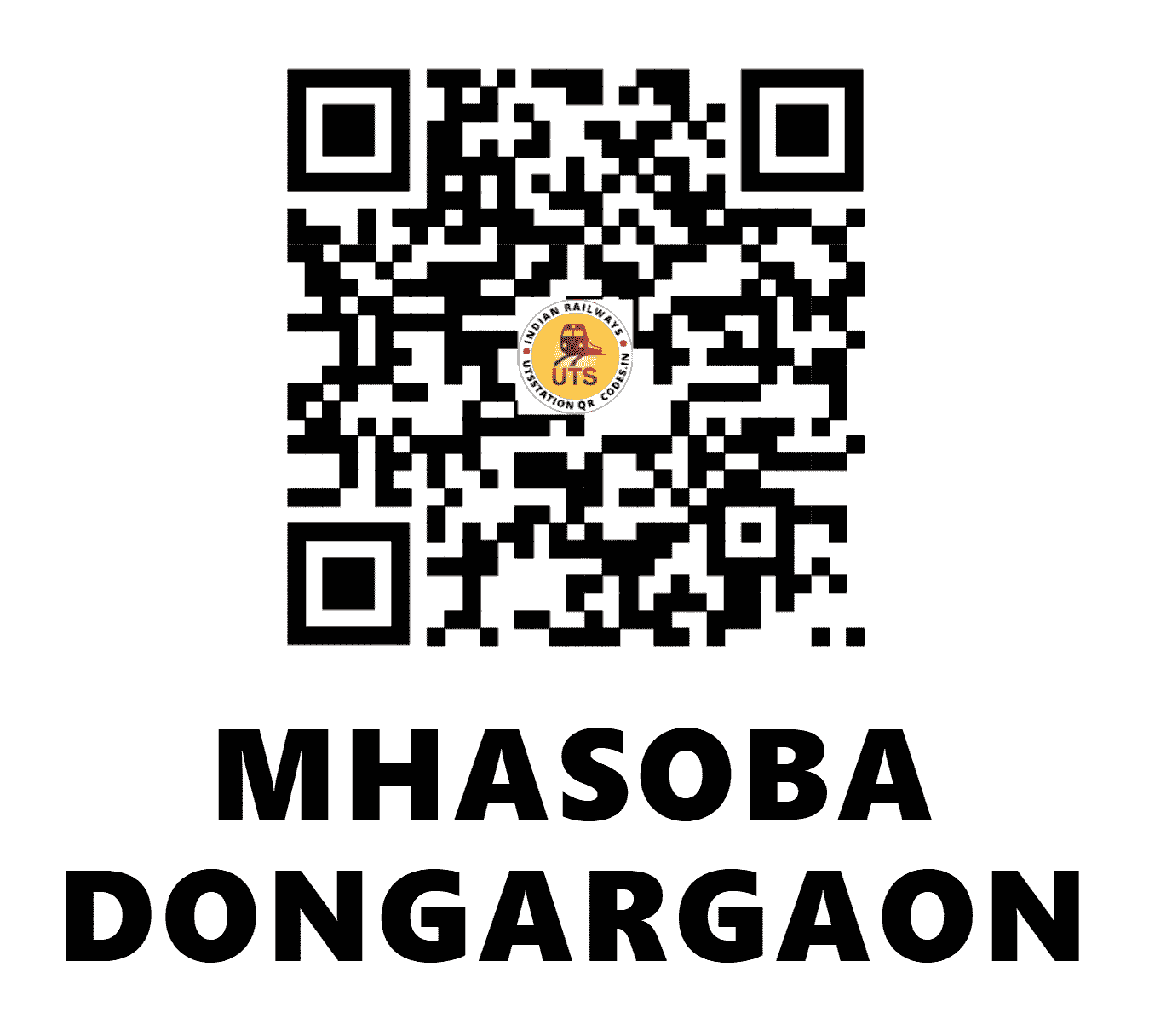 UTS QR Code for MHASOBA DONGARGAON - MSDG - CR (MAHARASHTRA)