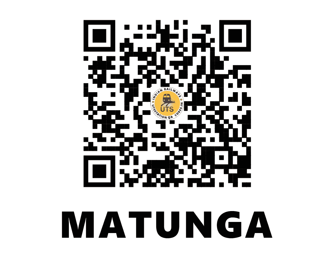 UTS QR Code for MATUNGA - MTN - CR (MAHARASHTRA)