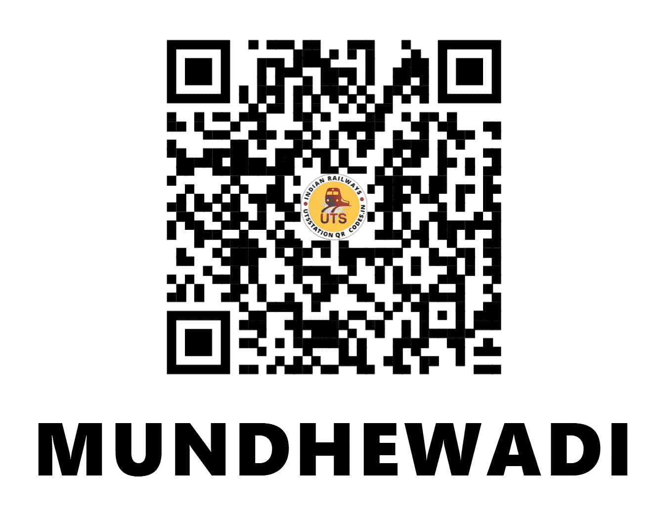 UTS QR Code for MUNDHEWADI - MVE - CR (MAHARASHTRA)