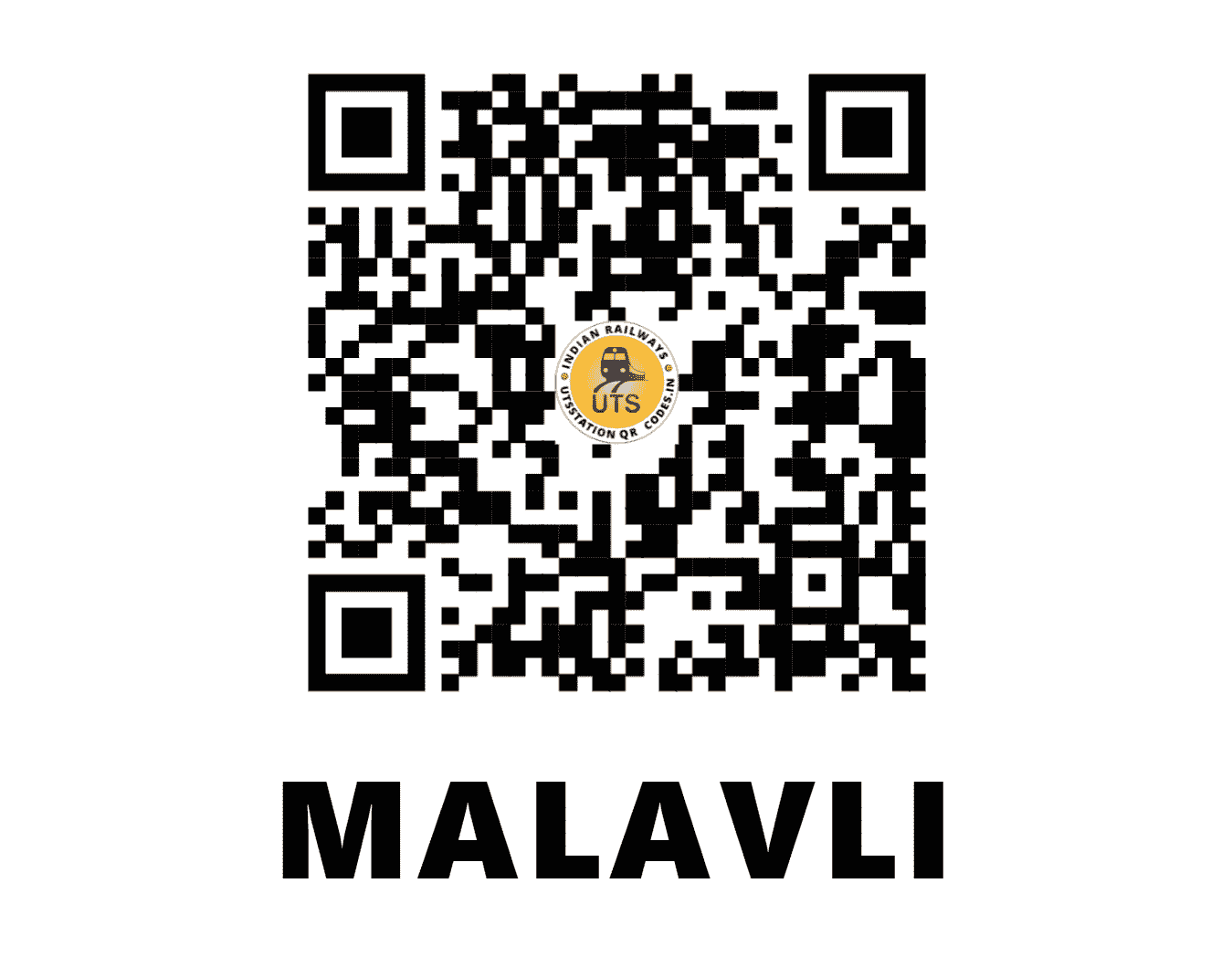 UTS QR Code for MALAVLI - MVL - CR (MAHARASHTRA)
