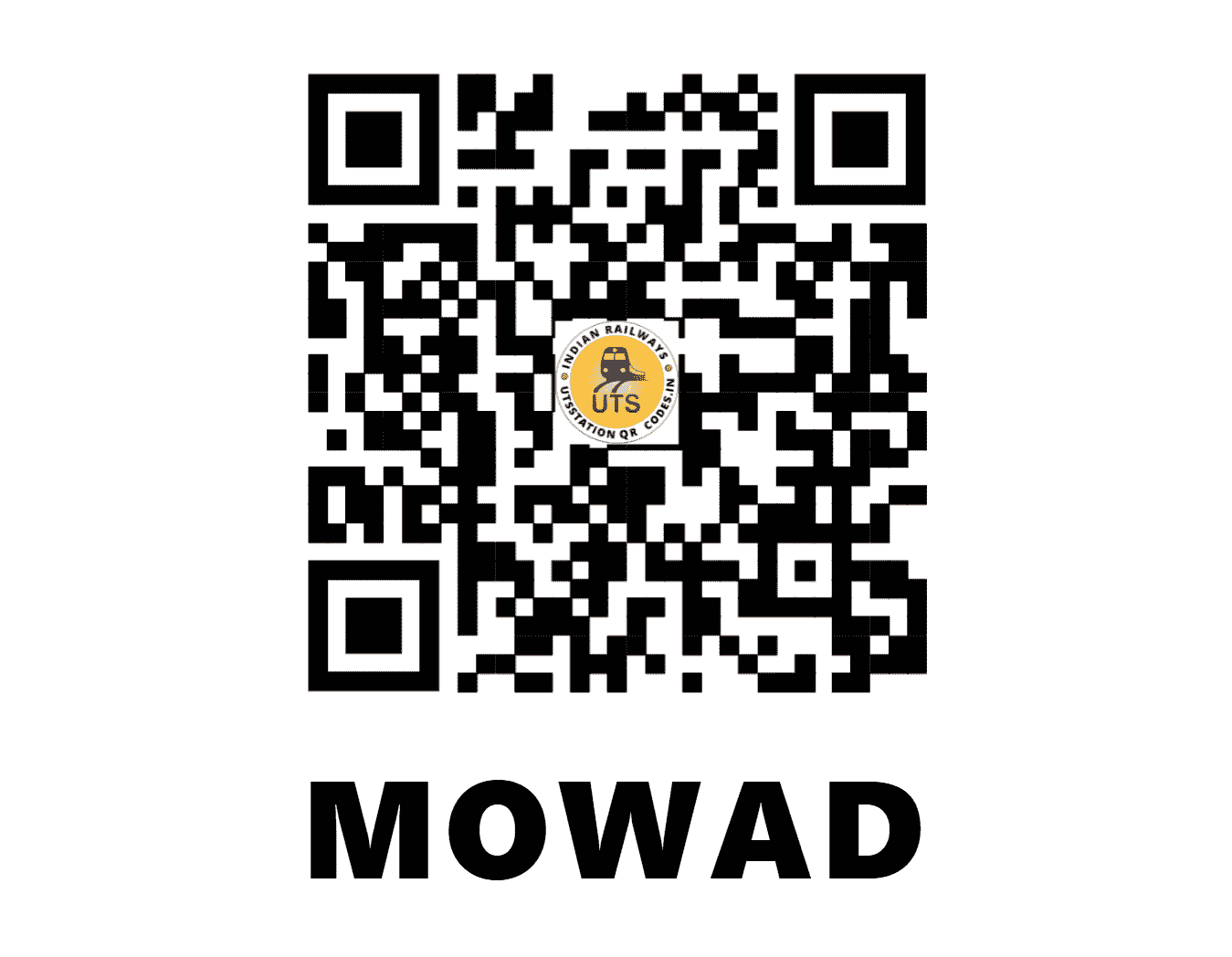 UTS QR Code for MOWAD - MWAD - CR (MAHARASHTRA)
