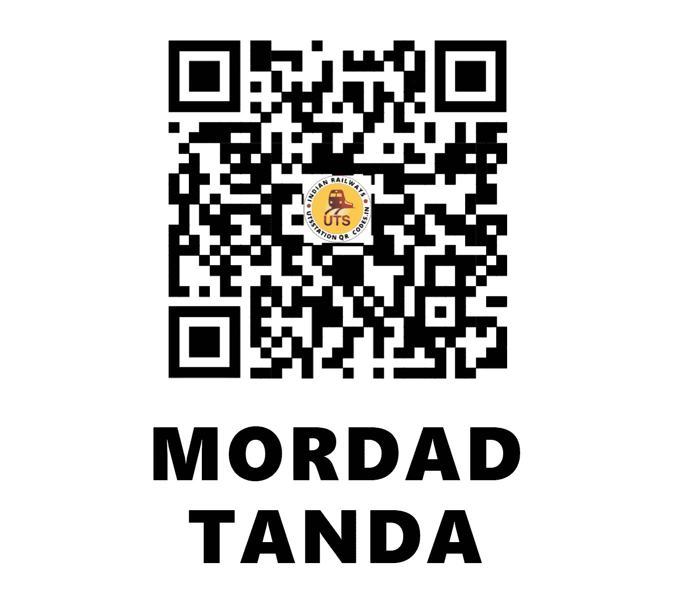 UTS QR Code for MORDAD TANDA - MWK - CR (MAHARASHTRA)