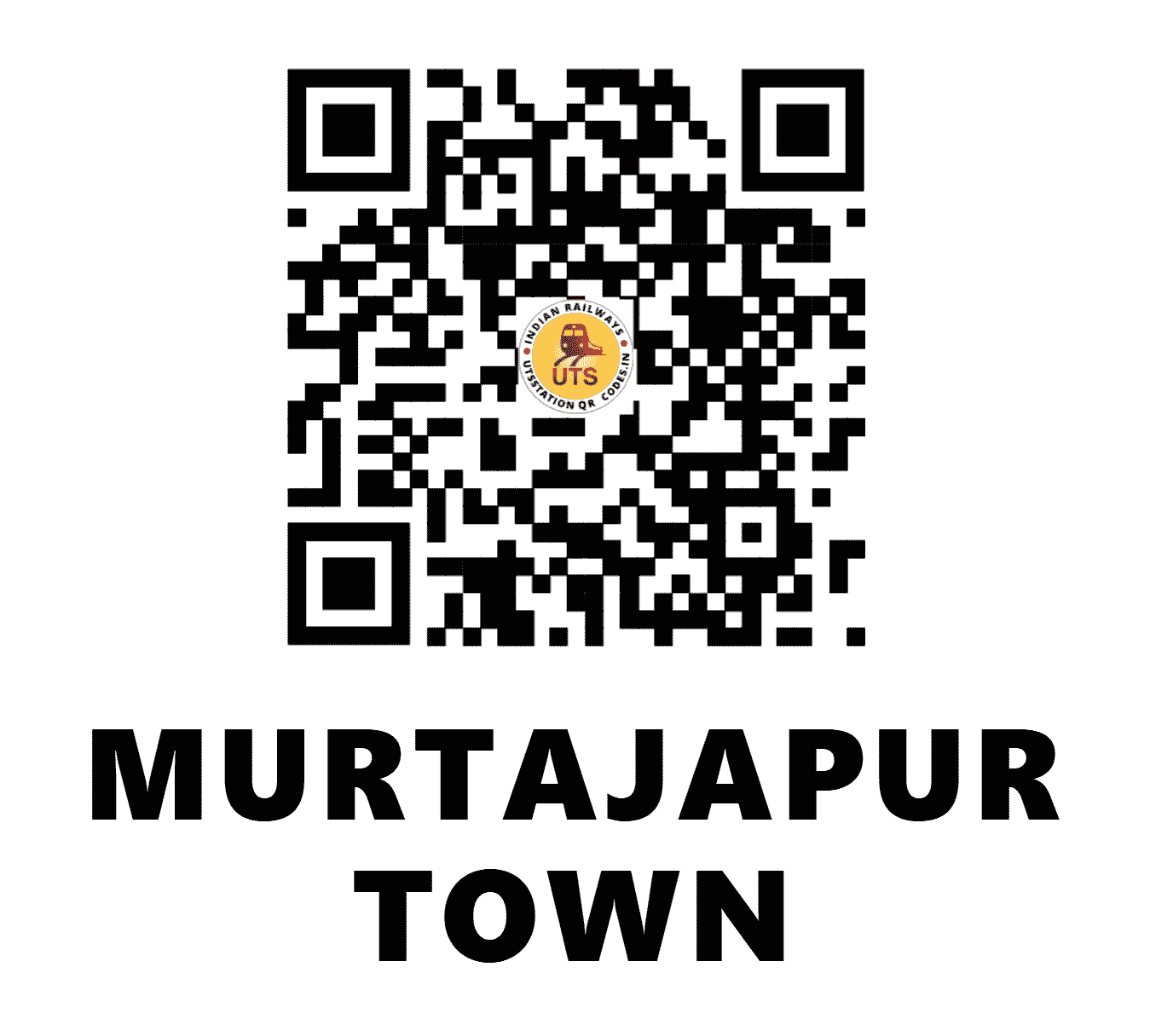 UTS QR Code for MURTAJAPUR TOWN - MZRT - CR (MAHARASHTRA)
