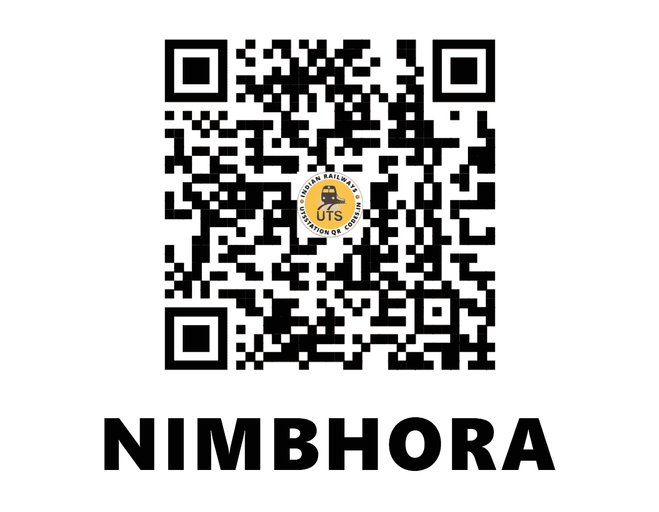 UTS QR Code for NIMBHORA - NB - CR (MAHARASHTRA)