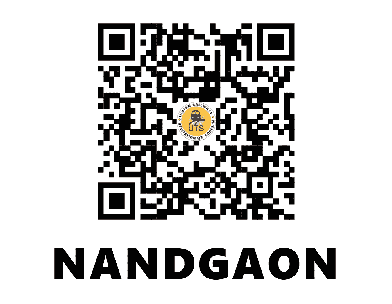 UTS QR Code for NANDGAON - NGN - CR (MAHARASHTRA)
