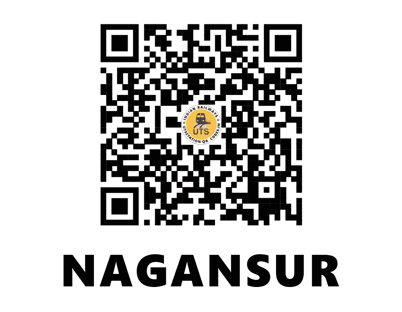 UTS QR Code for NAGANSUR - NGS - CR (MAHARASHTRA)