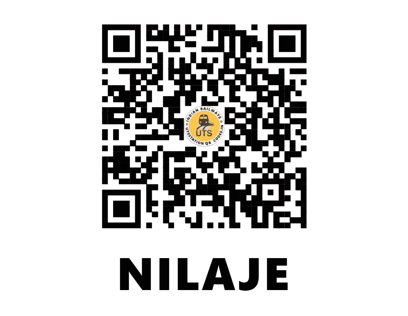 UTS QR Code for NILAJE - NIIJ - CR (MAHARASHTRA)