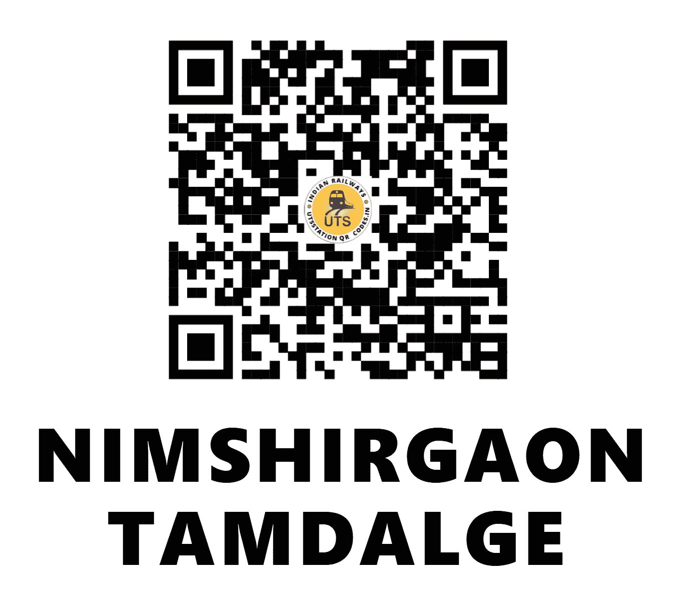 UTS QR Code for NIMSHIRGAON TAMDALGE - NMGT - CR (MAHARASHTRA)
