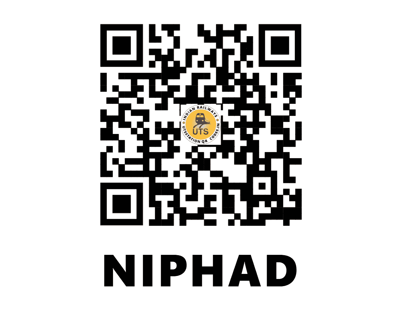 UTS QR Code for NIPHAD - NR - CR (MAHARASHTRA)
