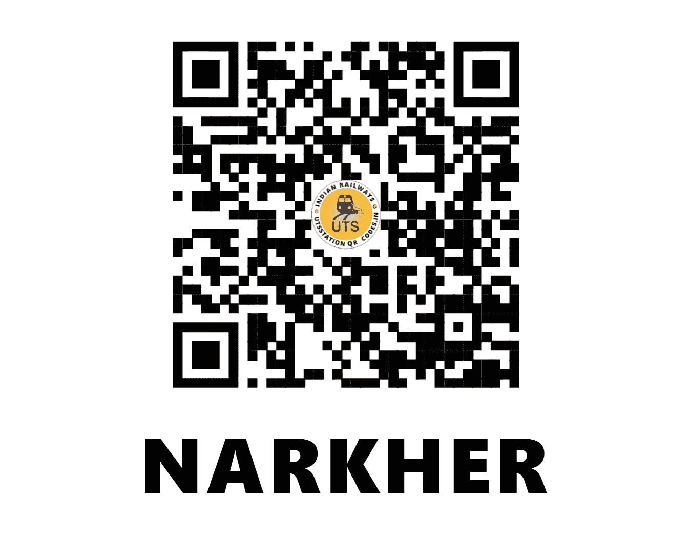 UTS QR Code for NARKHER - NRKR - CR (MAHARASHTRA)