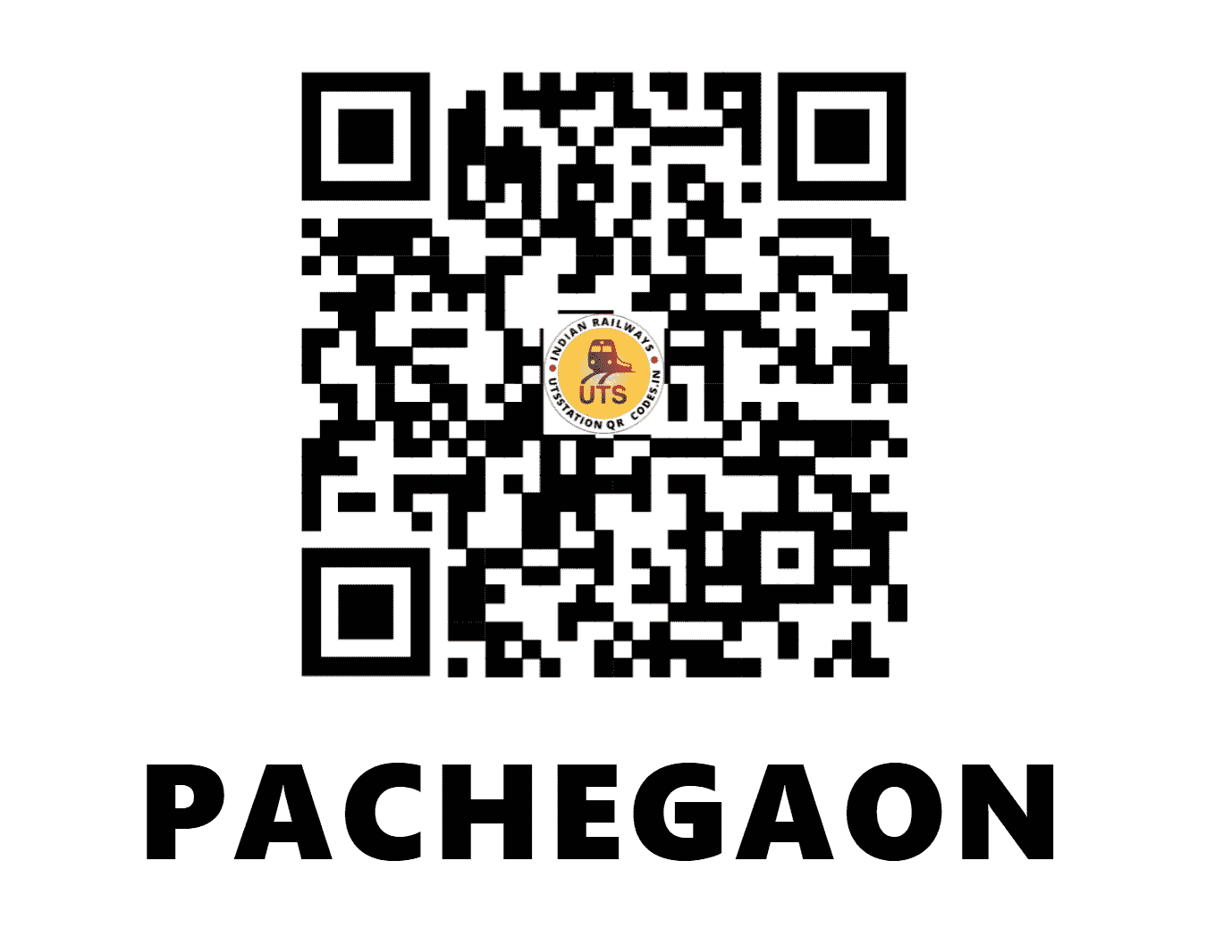 UTS QR Code for PACHEGAON - PCGN - CR (MAHARASHTRA)