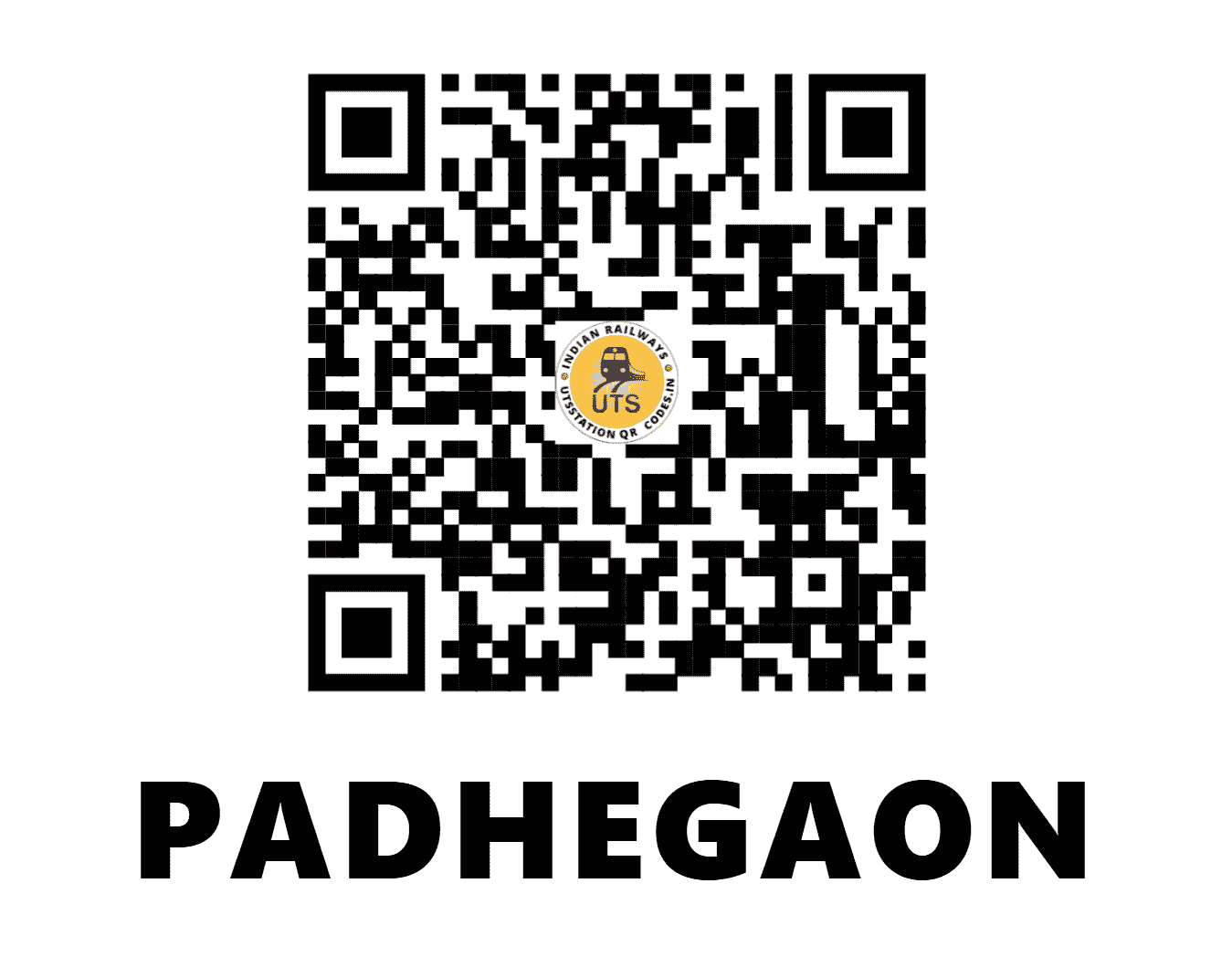 UTS QR Code for PADHEGAON - PDGN - CR (MAHARASHTRA)