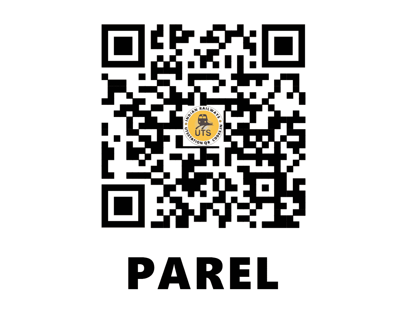 UTS QR Code for PAREL - PR - CR (MAHARASHTRA)