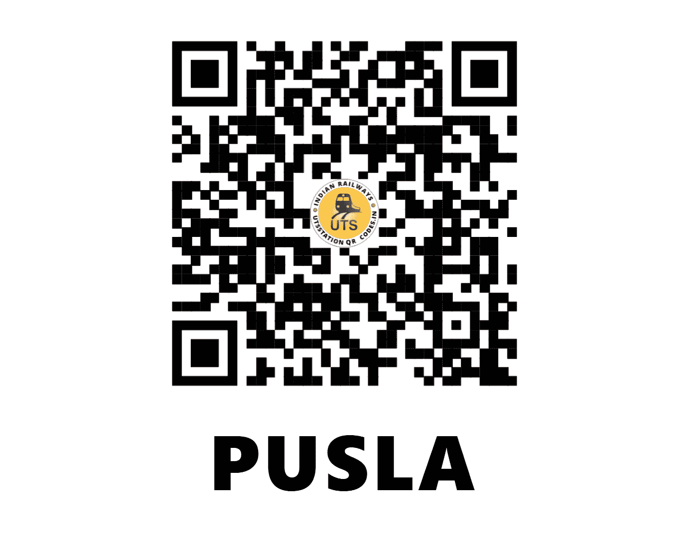 UTS QR Code for PUSLA - PUSA - CR (MAHARASHTRA)