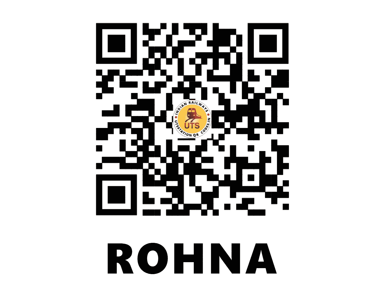 UTS QR Code for ROHNA - RHO - CR (MAHARASHTRA)