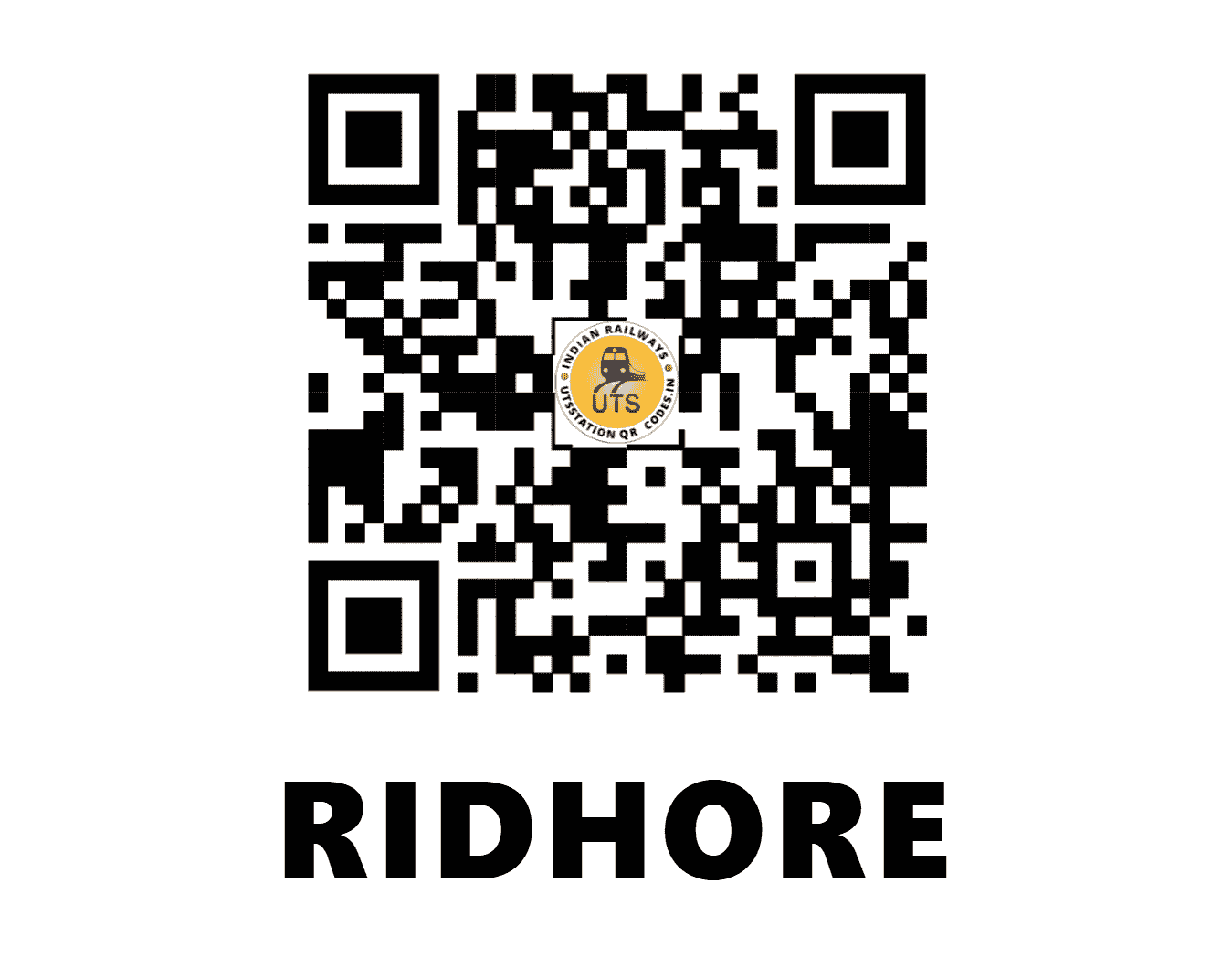 UTS QR Code for RIDHORE - RID - CR (MAHARASHTRA)