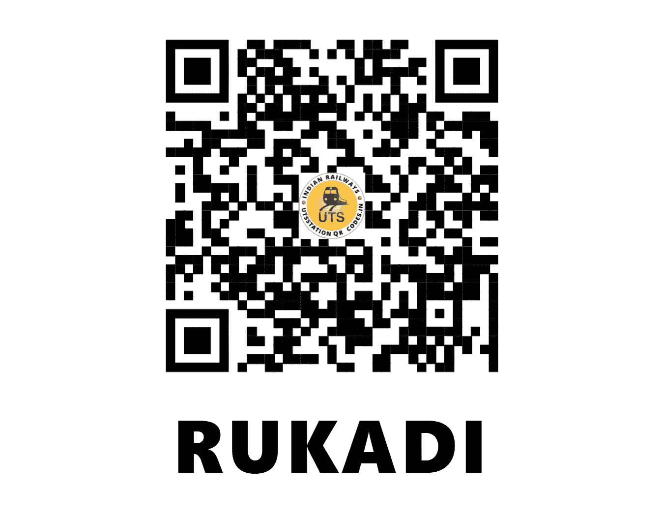 UTS QR Code for RUKADI - RKD - CR (MAHARASHTRA)
