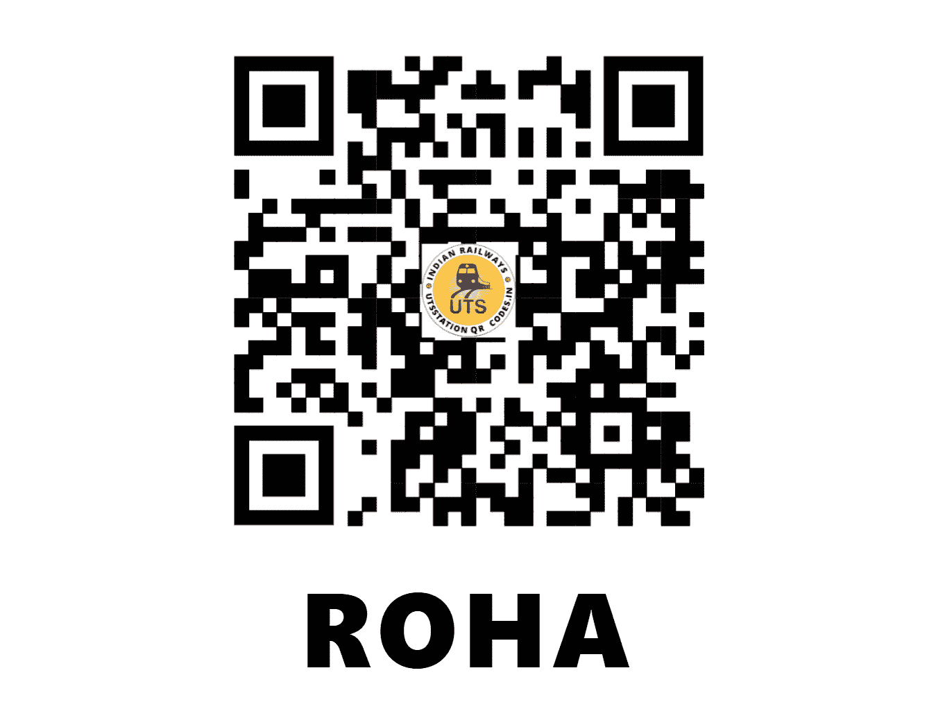UTS QR Code for ROHA - ROHA - CR (MAHARASHTRA)