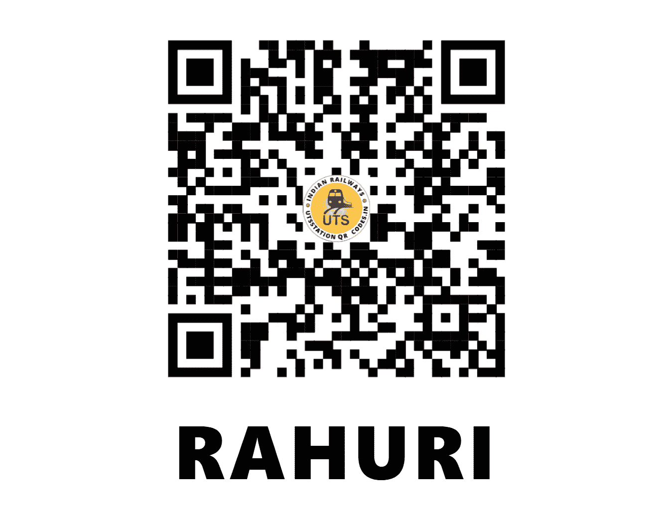 UTS QR Code for RAHURI - RRI - CR (MAHARASHTRA)