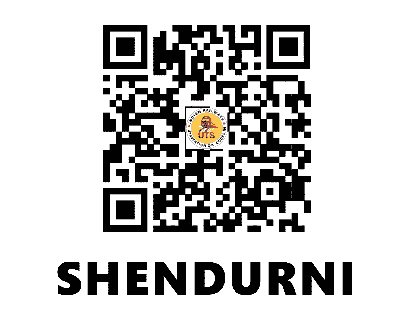 UTS QR Code for SHENDURNI - SDRN - CR (MAHARASHTRA)
