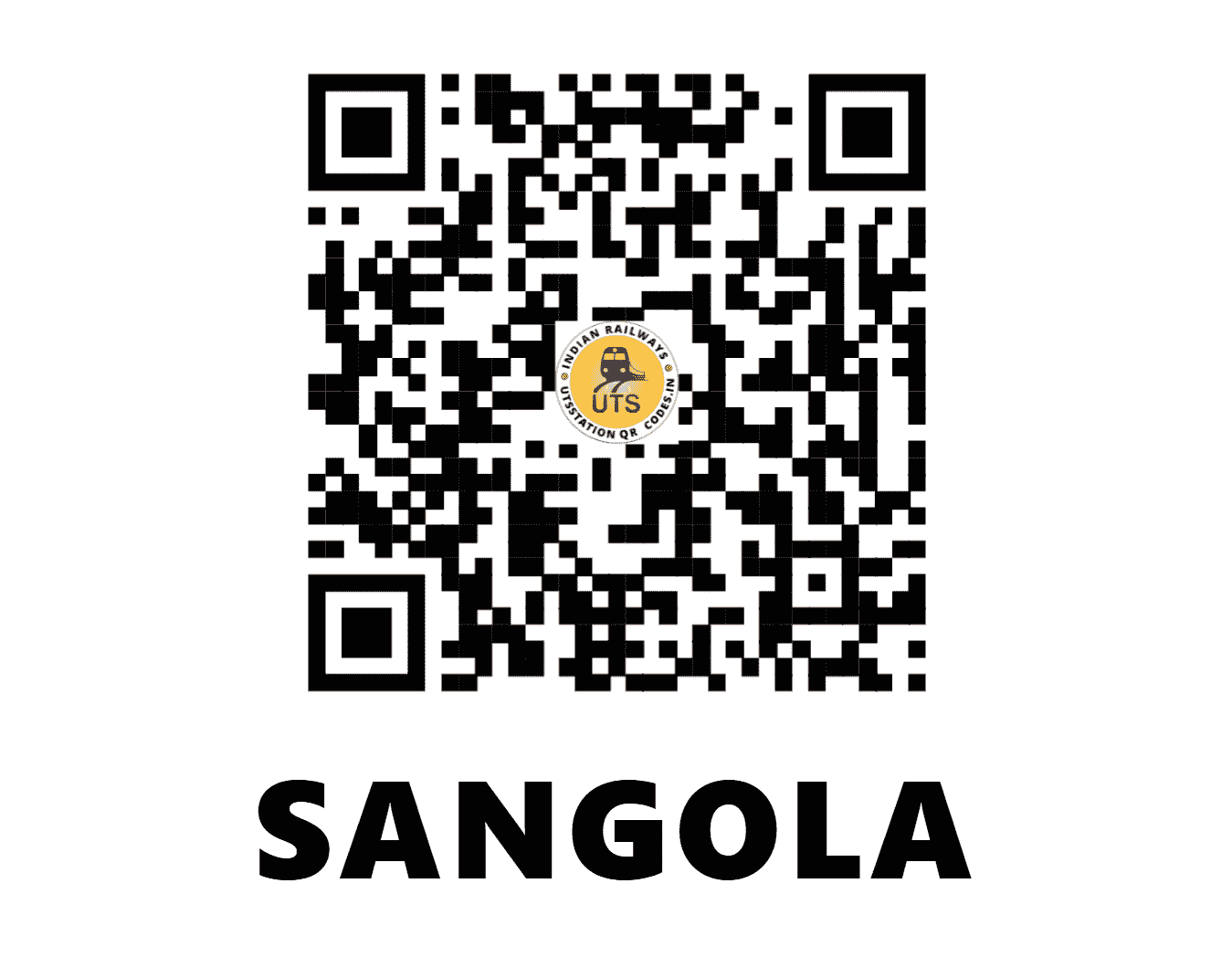 UTS QR Code for SANGOLA - SGLA - CR (MAHARASHTRA)