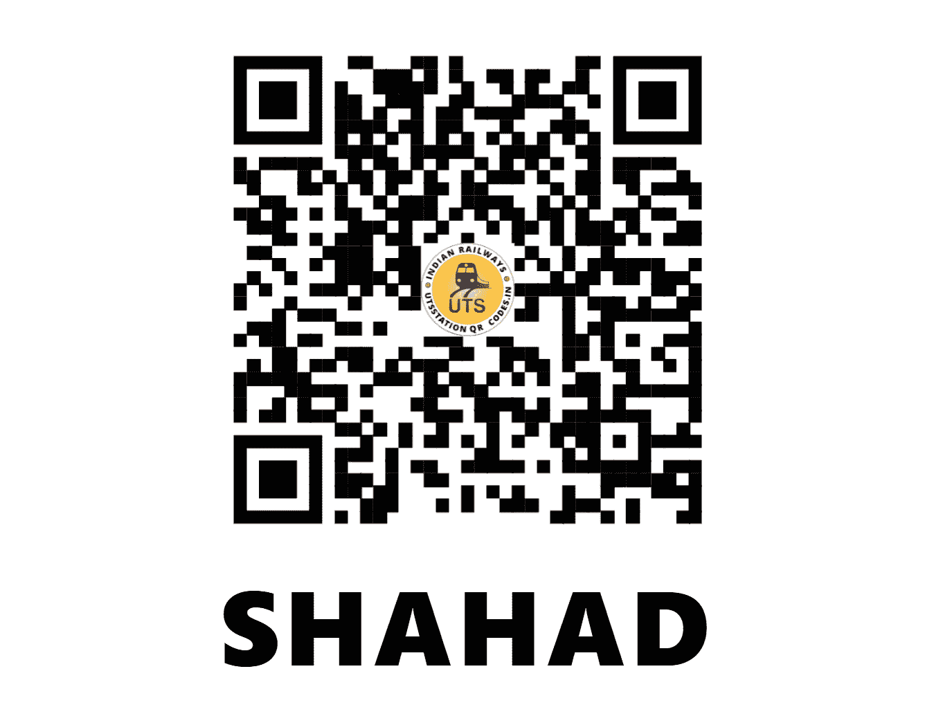 UTS QR Code for SHAHAD - SHAD - CR (MAHARASHTRA)