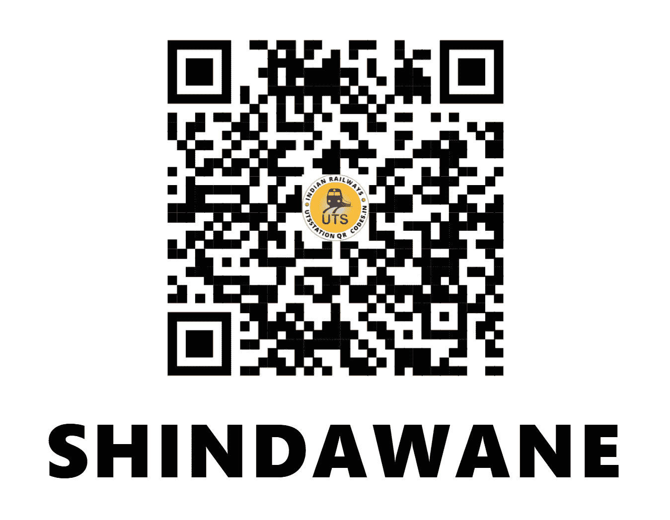 UTS QR Code for SHINDAWANE - SHIV - CR (MAHARASHTRA)