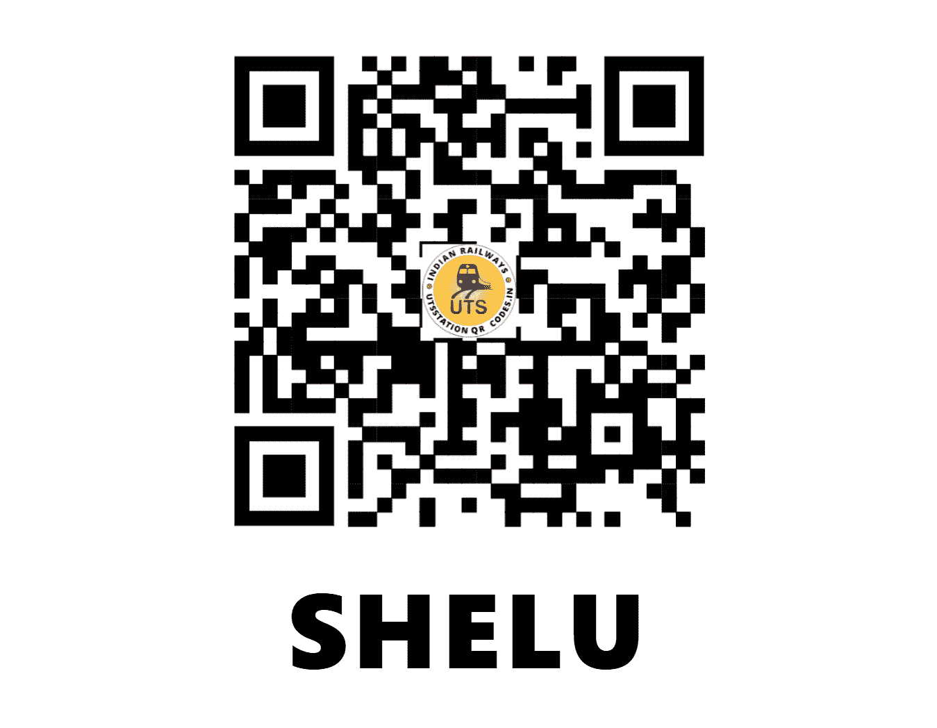 UTS QR Code for SHELU - SHLU - CR (MAHARASHTRA)