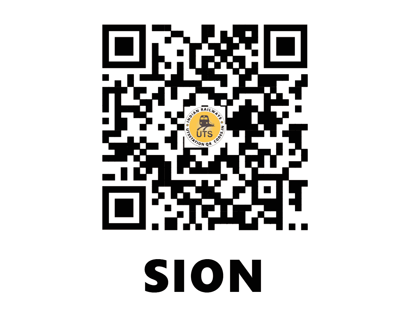 UTS QR Code for SION - SIN - CR (MAHARASHTRA)