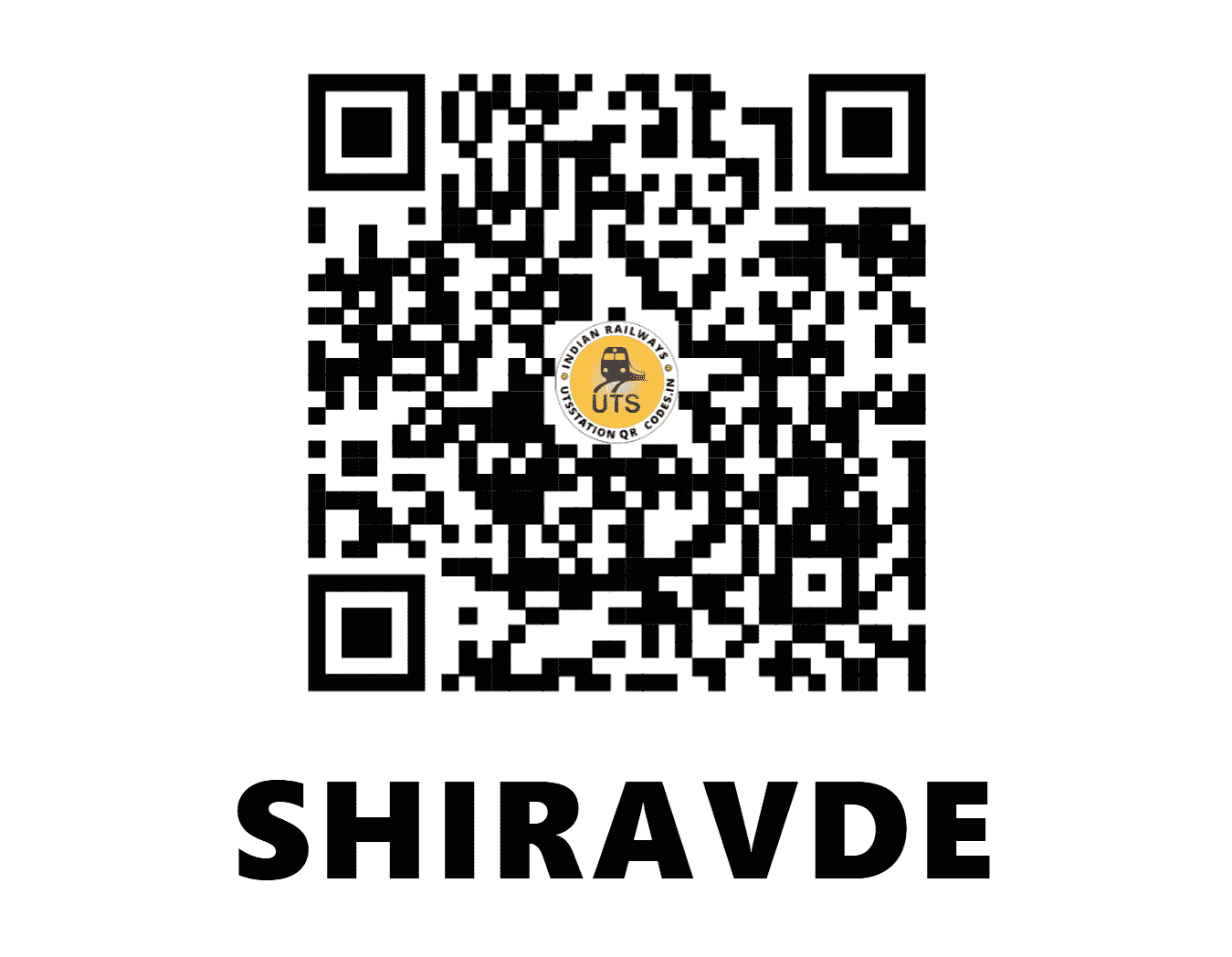 UTS QR Code for SHIRAVDE - SIW - CR (MAHARASHTRA)