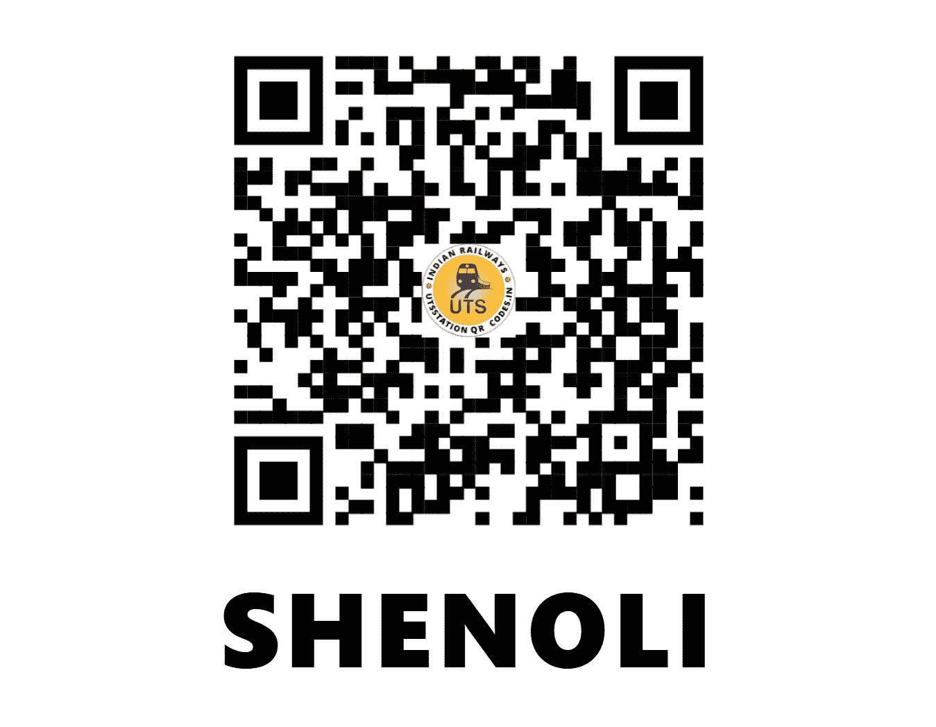 UTS QR Code for SHENOLI - SNE - CR (MAHARASHTRA)