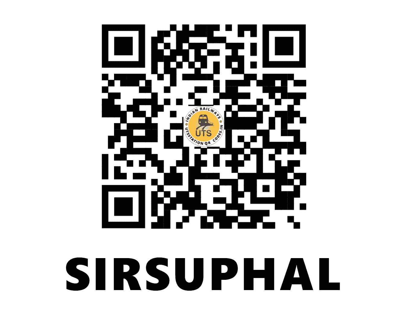 UTS QR Code for SIRSUPHAL - SSF - CR (MAHARASHTRA)