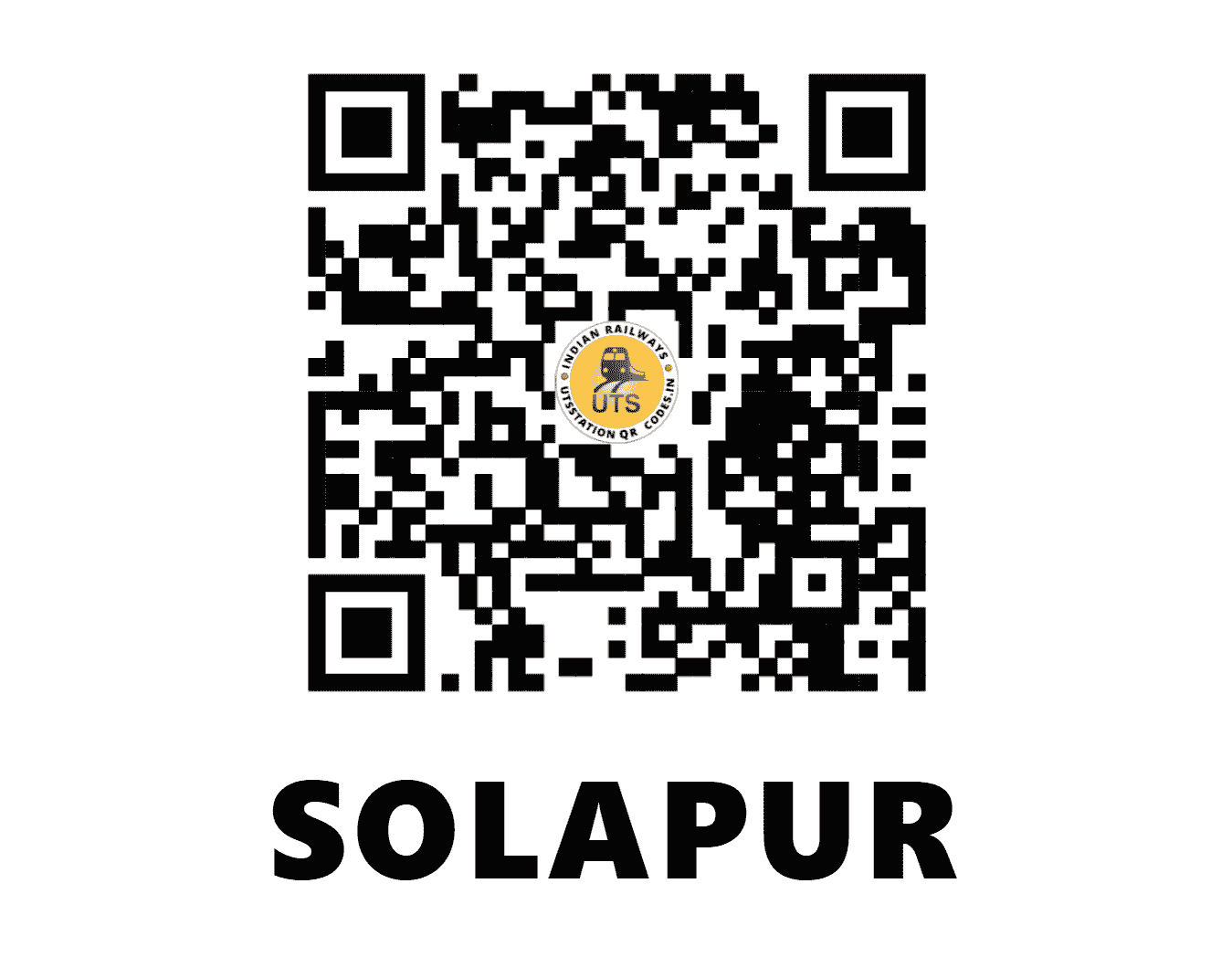UTS QR Code for SOLAPUR - SUR - CR (MAHARASHTRA)