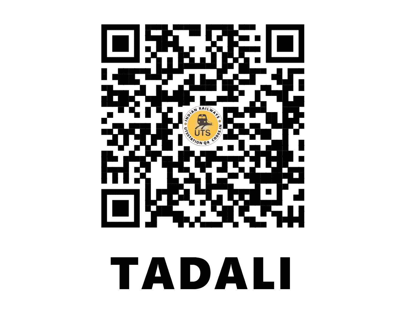 UTS QR Code for TADALI - TAE - CR (MAHARASHTRA)