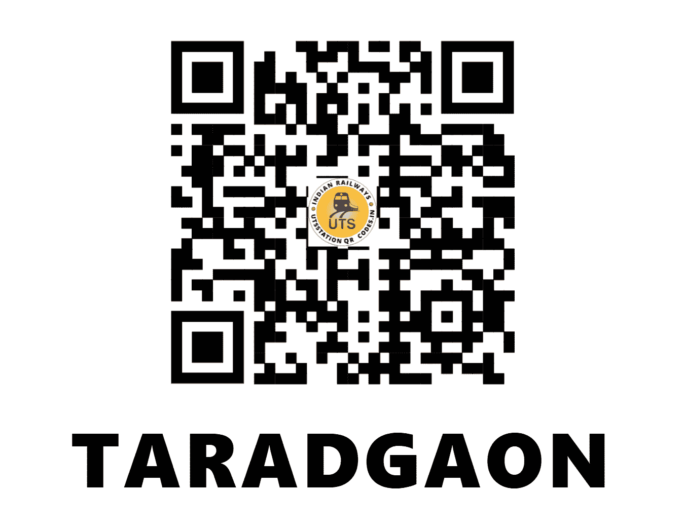 UTS QR Code for TARADGAON - TGLN - CR (MAHARASHTRA)