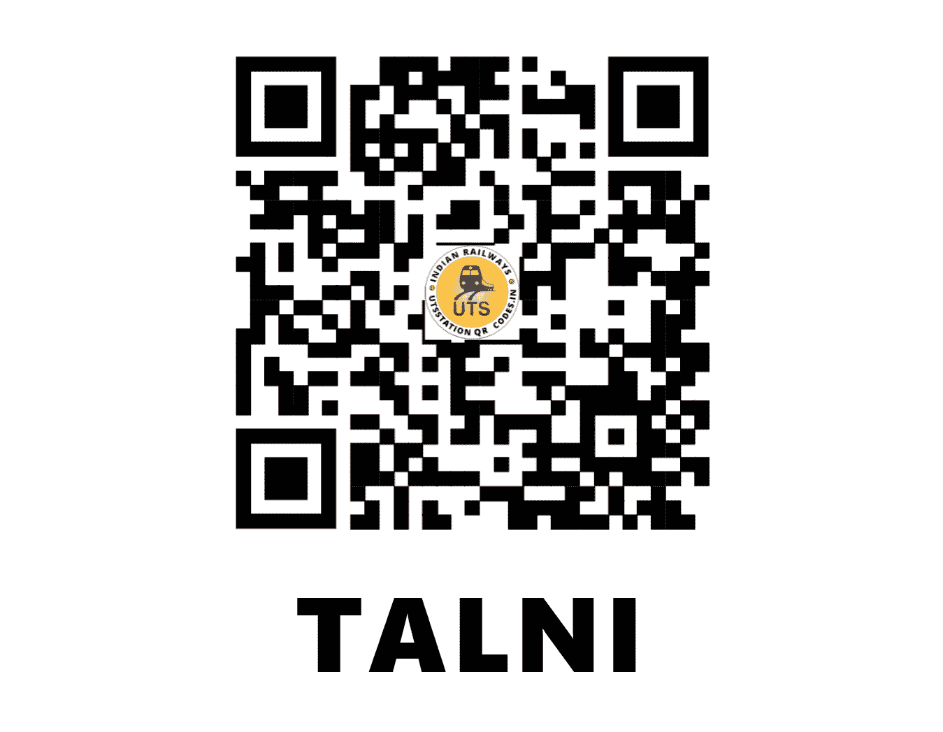 UTS QR Code for TALNI - TLN - CR (MAHARASHTRA)