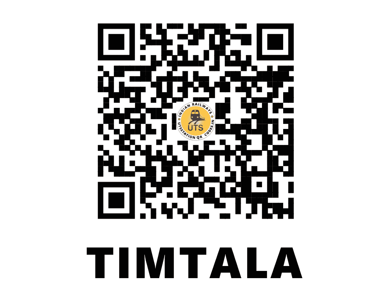 UTS QR Code for TIMTALA - TMT - CR (MAHARASHTRA)