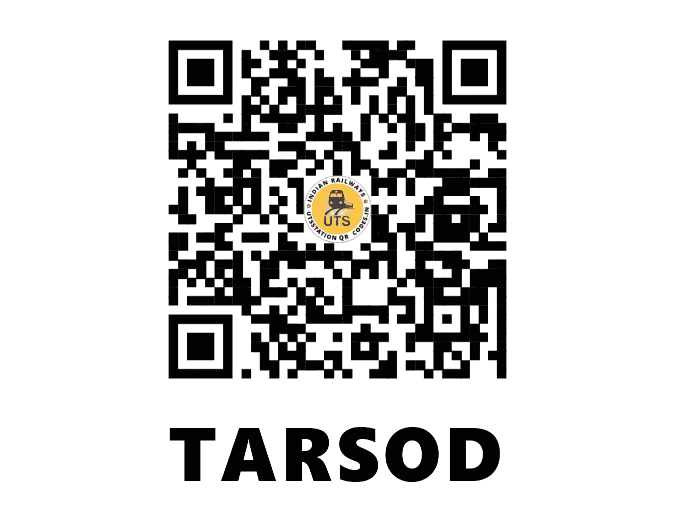 UTS QR Code for TARSOD - TRW - CR (MAHARASHTRA)