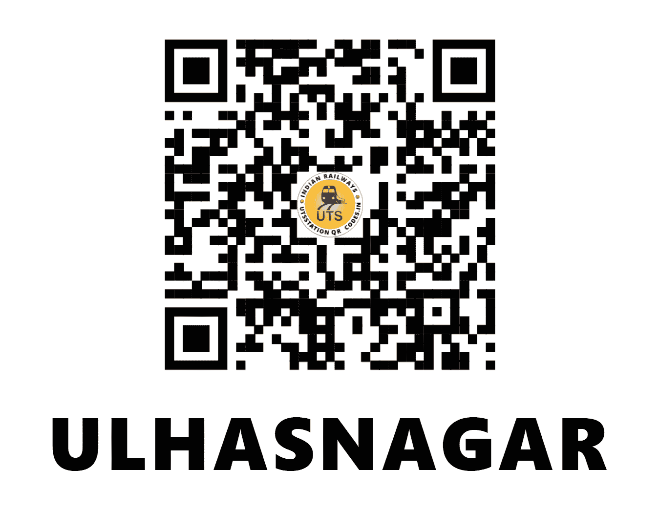 UTS QR Code for ULHASNAGAR - ULNR - CR (MAHARASHTRA)