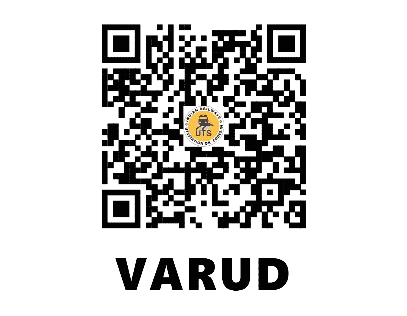 UTS QR Code for VARUD - VADR - CR (MAHARASHTRA)