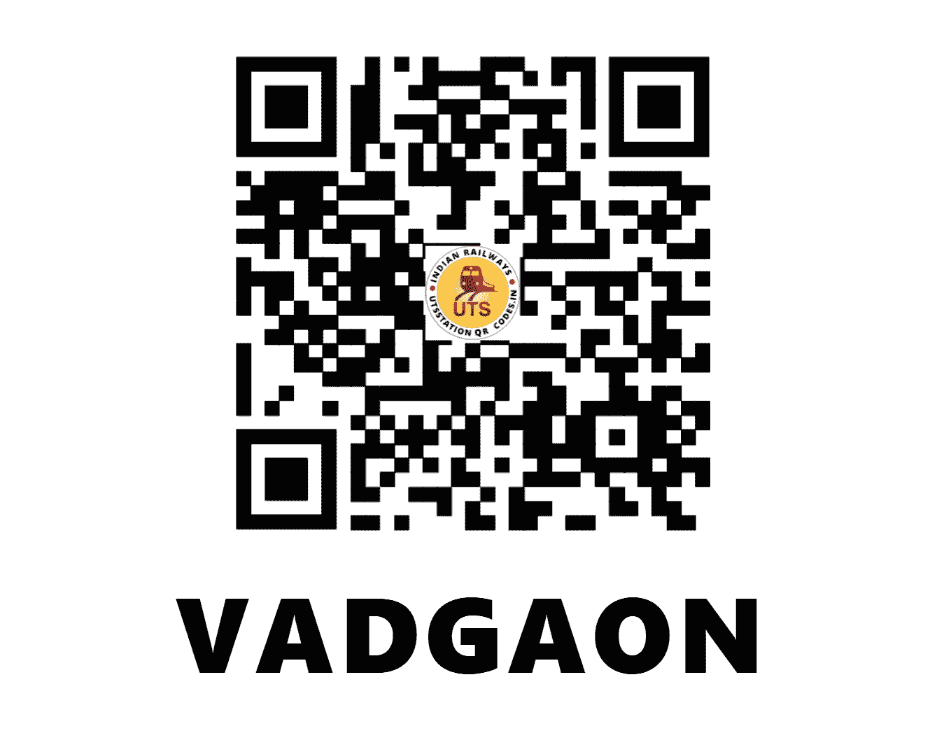 UTS QR Code for VADGAON - VDN - CR (MAHARASHTRA)
