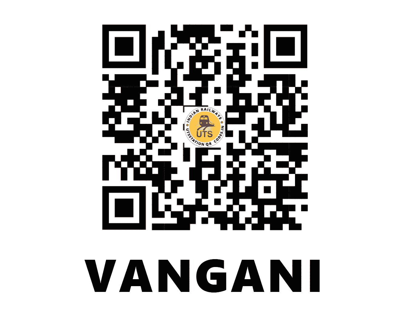 UTS QR Code for VANGANI - VGI - CR (MAHARASHTRA)