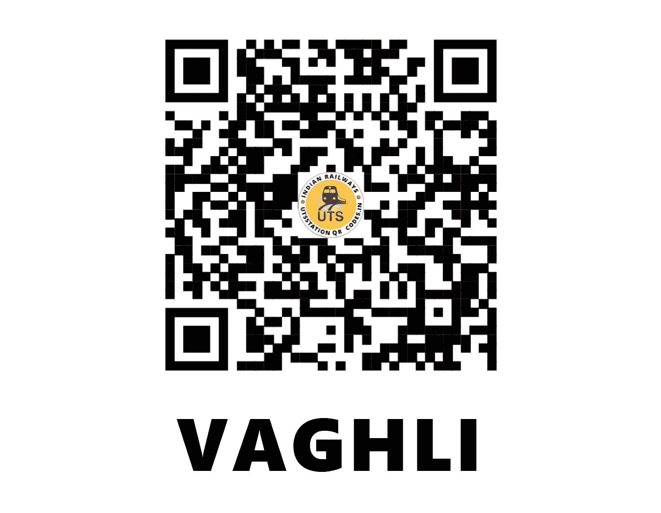 UTS QR Code for VAGHLI - VGL - CR (MAHARASHTRA)