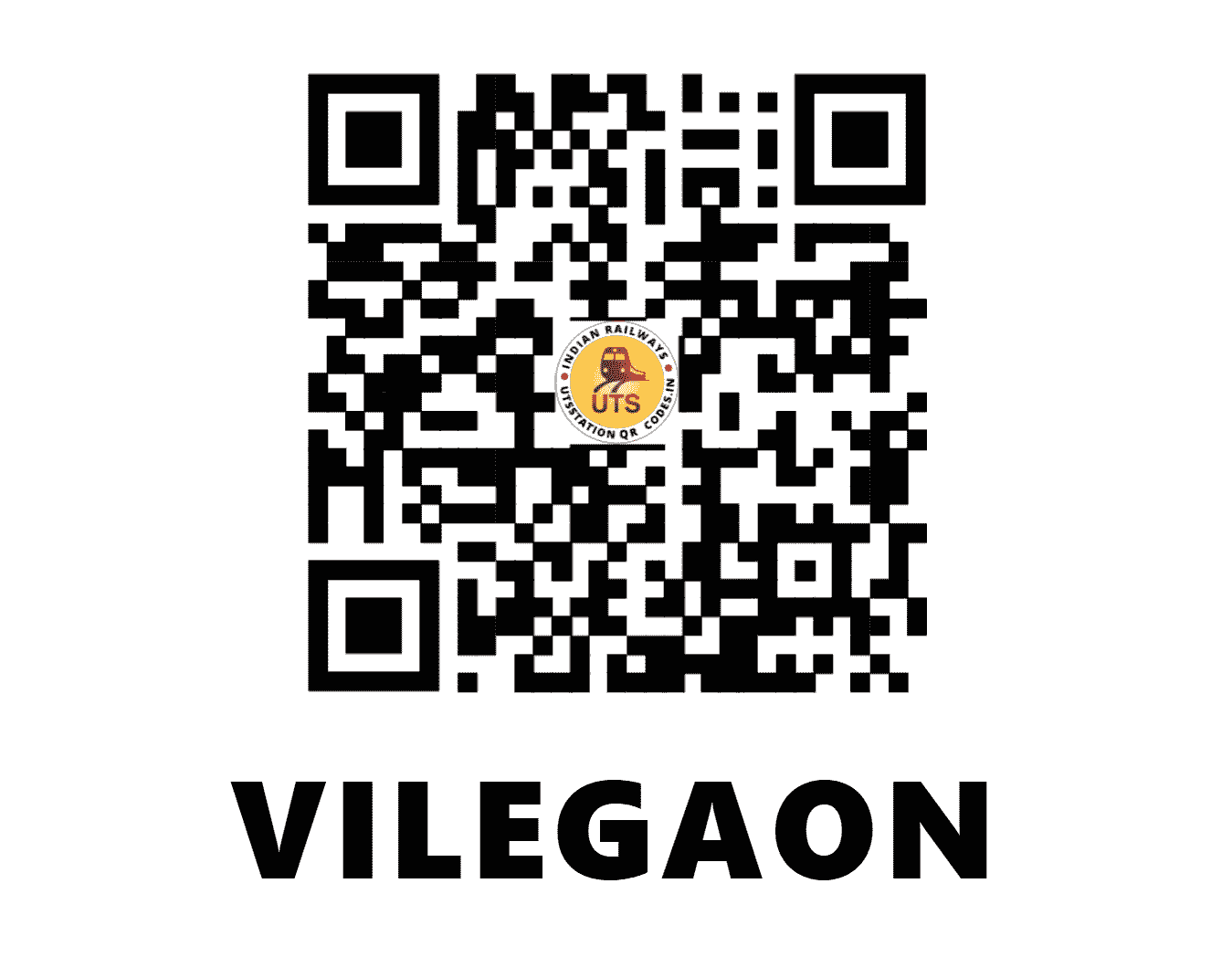 UTS QR Code for VILEGAON - VLN - CR (MAHARASHTRA)