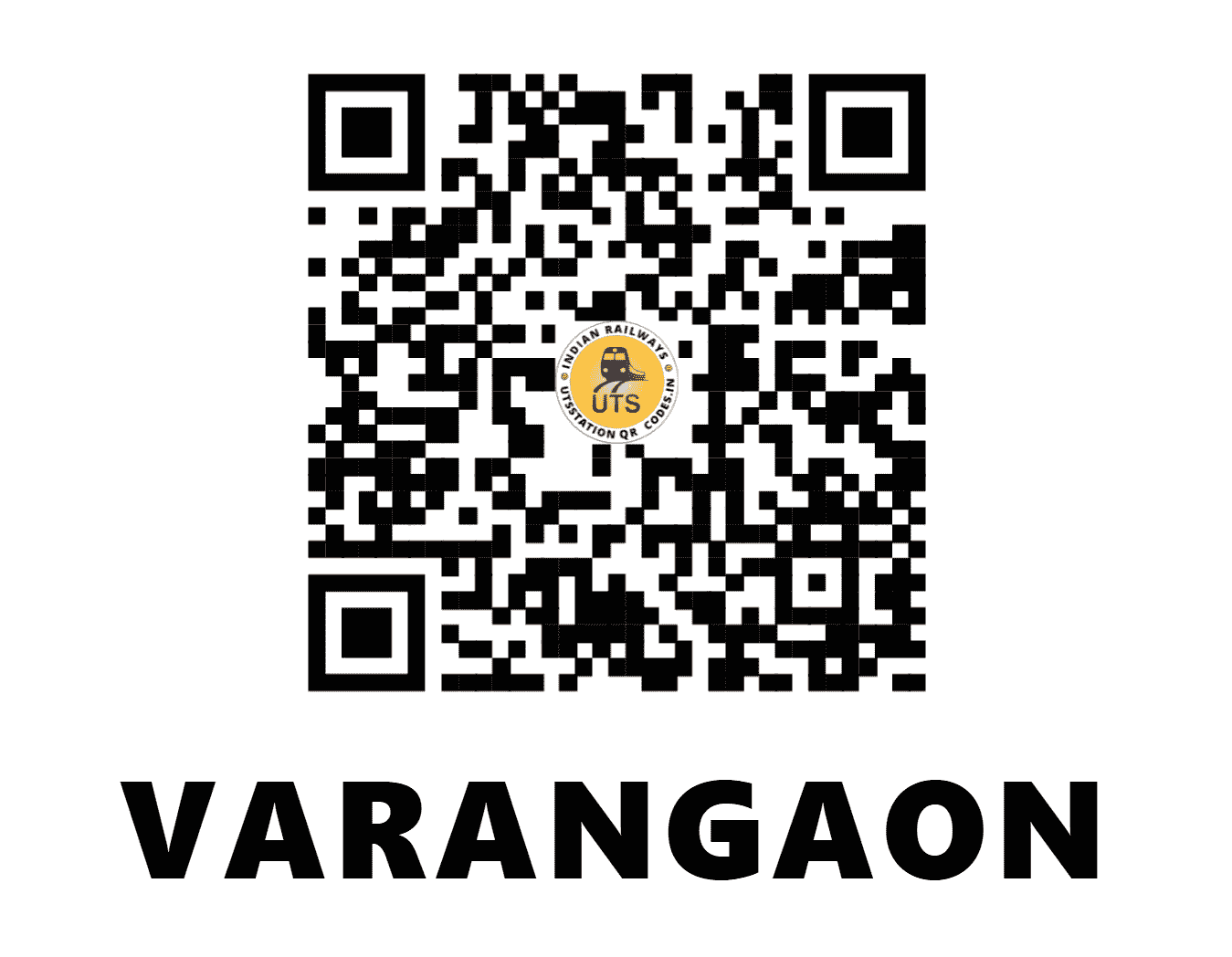 UTS QR Code for VARANGAON - VNA - CR (MAHARASHTRA)