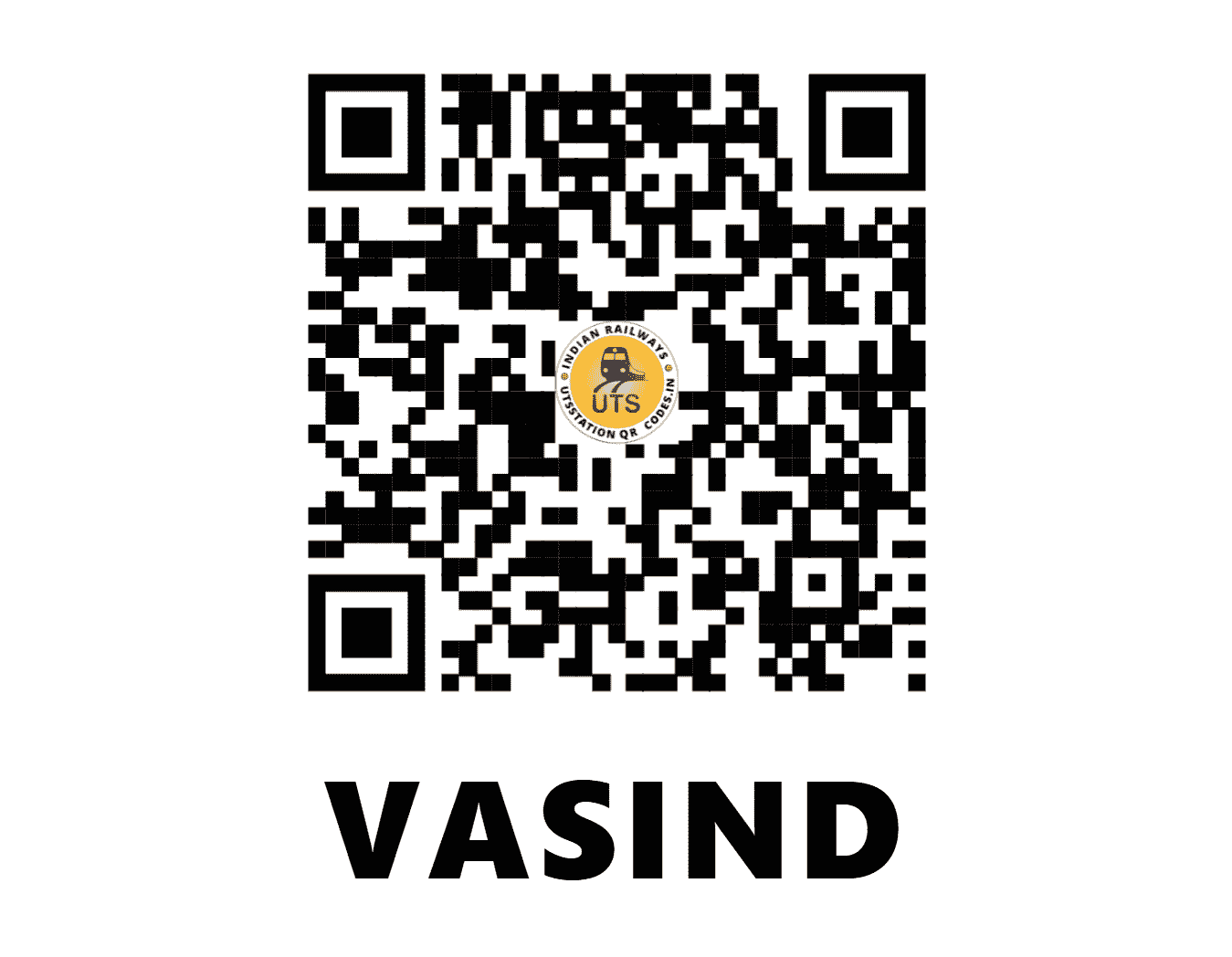 UTS QR Code for VASIND - VSD - CR (MAHARASHTRA)