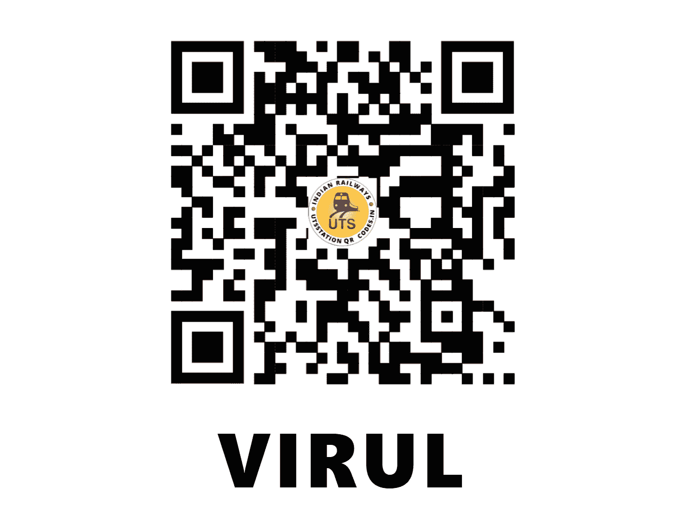UTS QR Code for VIRUL - VUL - CR (MAHARASHTRA)