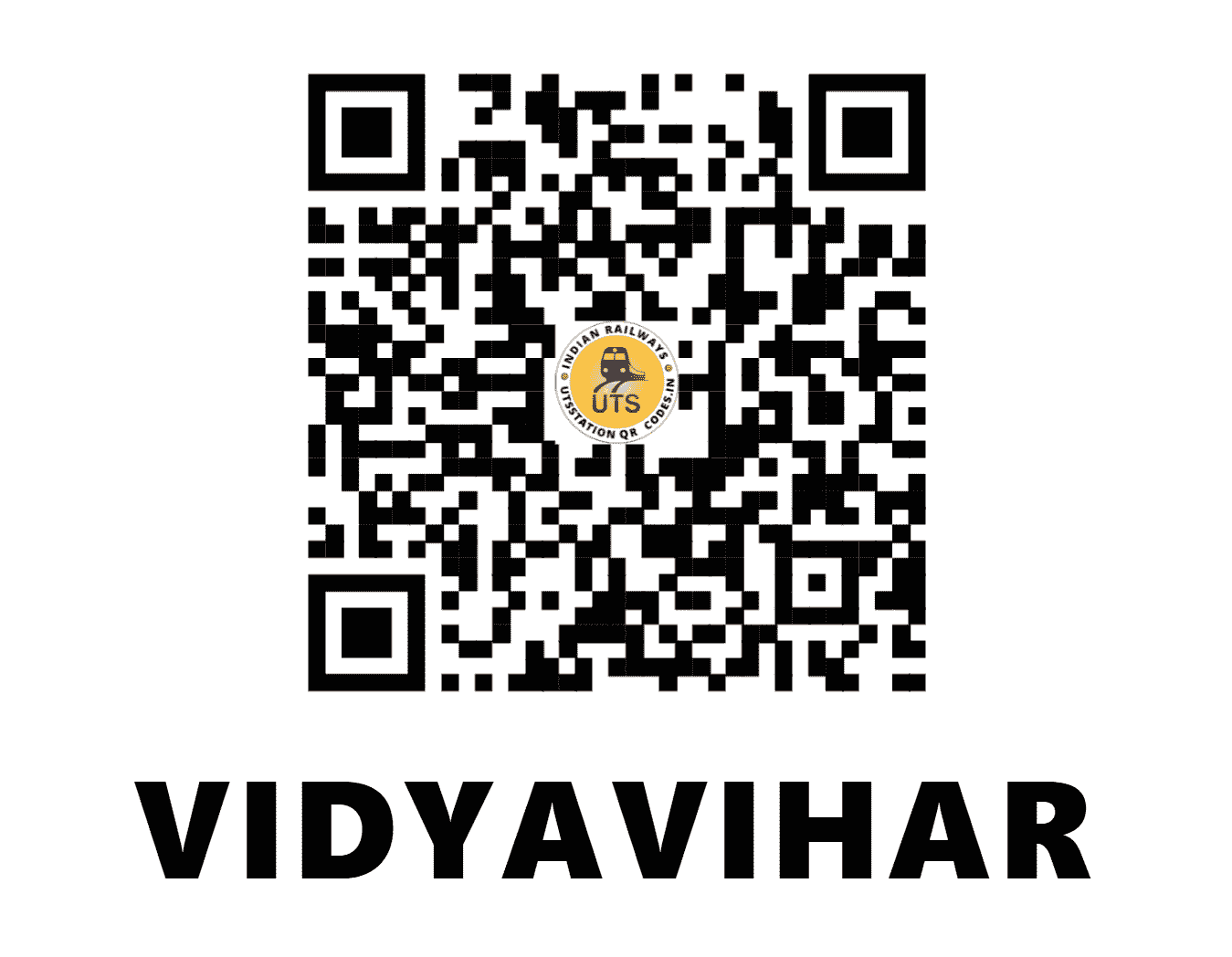 UTS QR Code for VIDYAVIHAR - VVH - CR (MAHARASHTRA)
