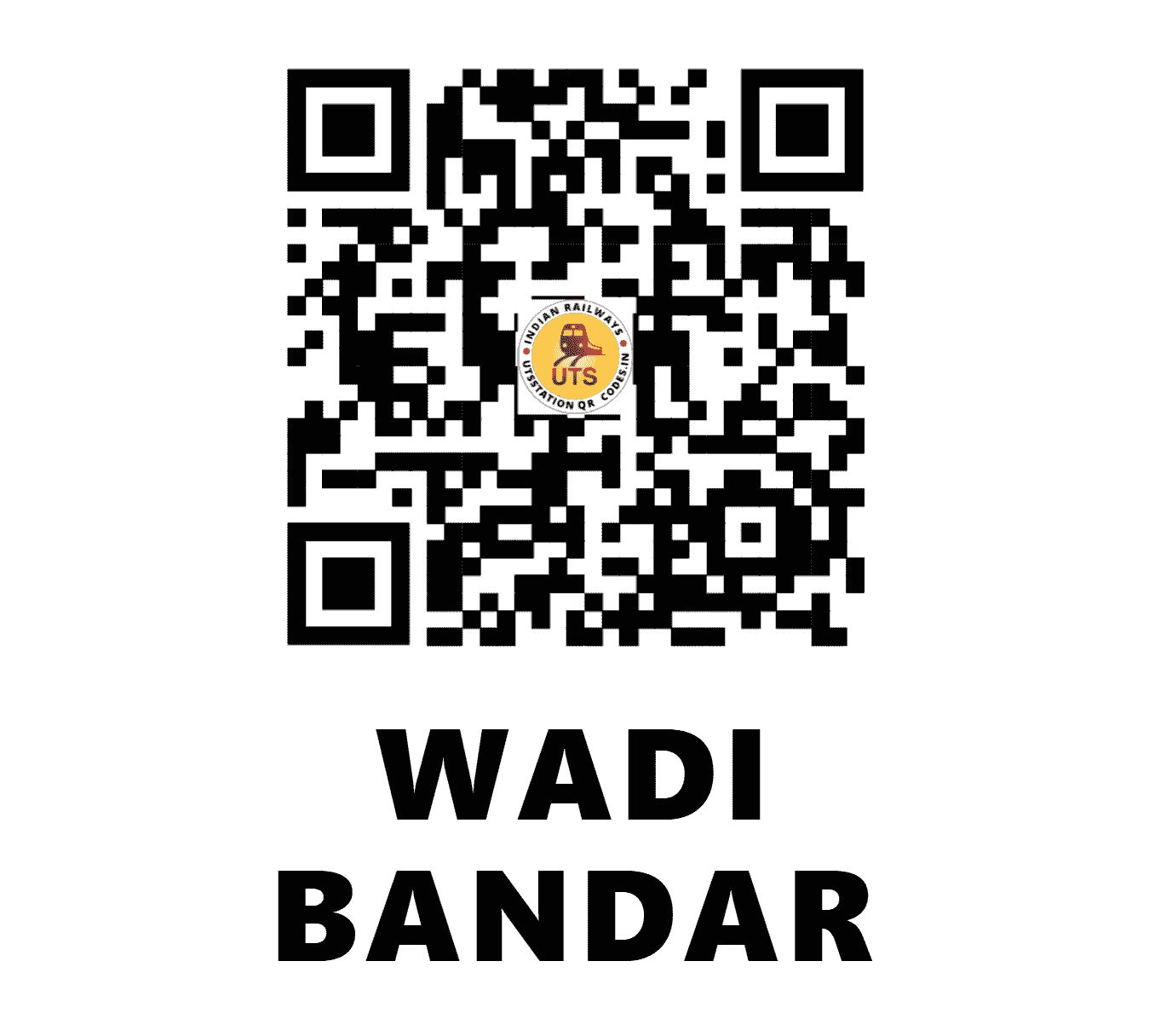 UTS QR Code for WADI BANDAR - WB - CR (MAHARASHTRA)