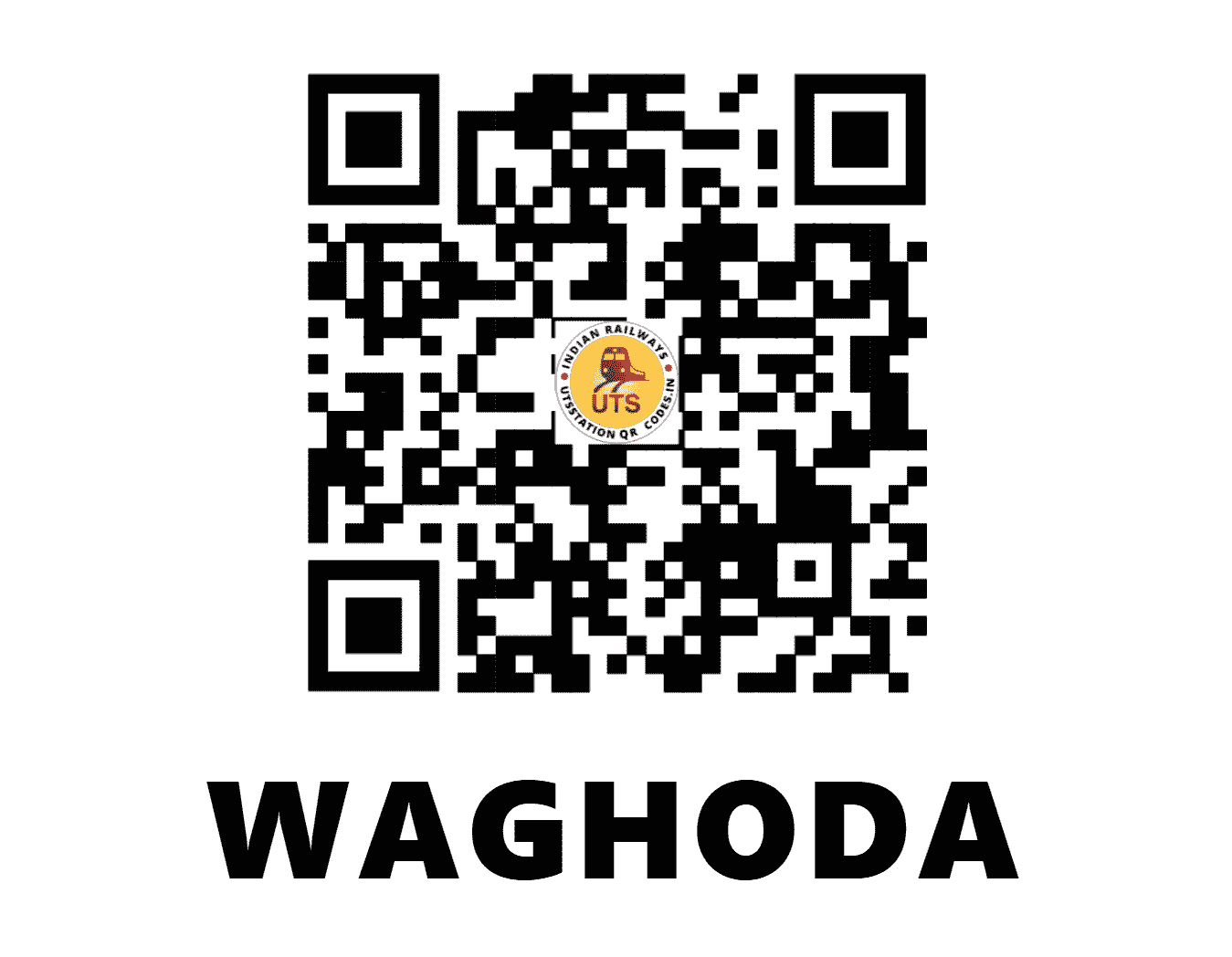 UTS QR Code for WAGHODA - WGA - CR (MAHARASHTRA)